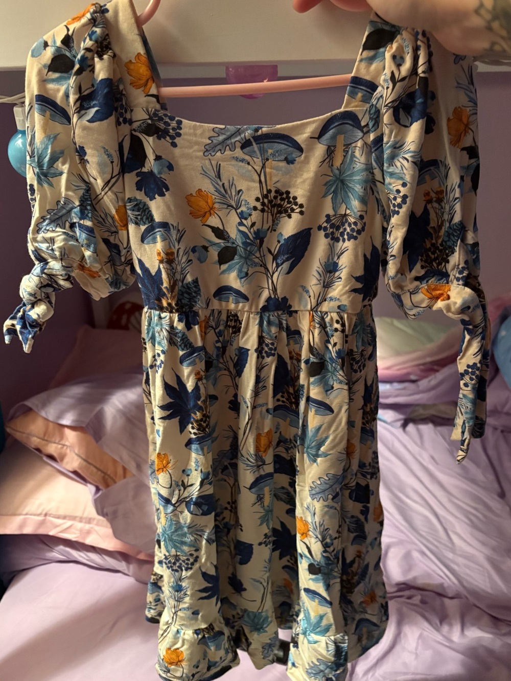 Little Grey Size 4 Year Bamboo Winter Mushroom Dress